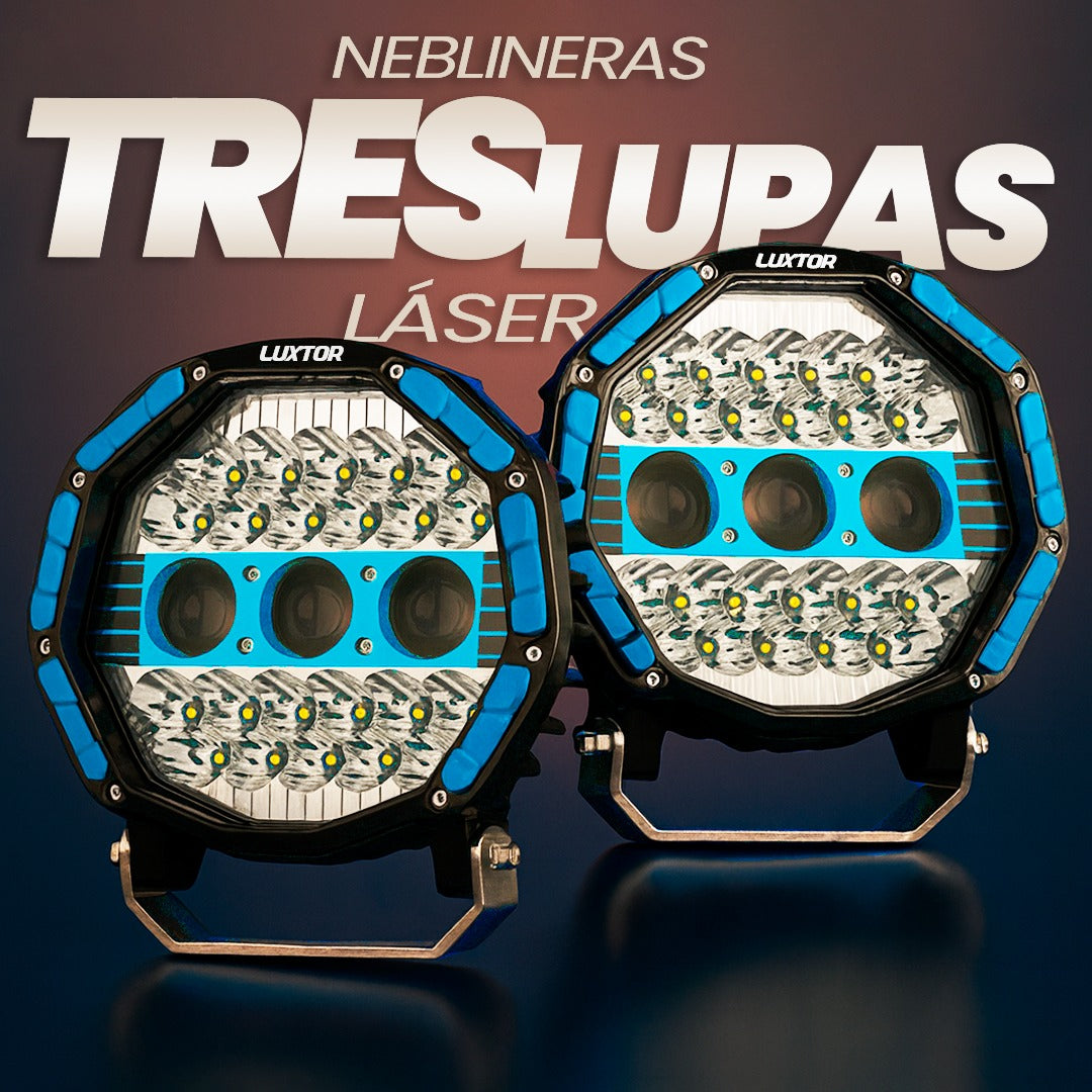 Neblineras Luxtor Triple Lupa Láser 9"
