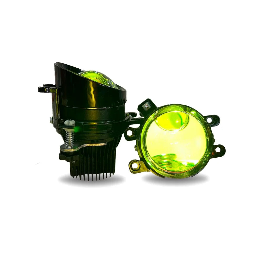Neblineras Proyector 3 Pulgadas - Lemon Green con punto laser blanco
