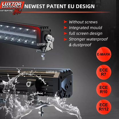 Barra LED Luxtor® 22" con DRL Ámbar y Blanco