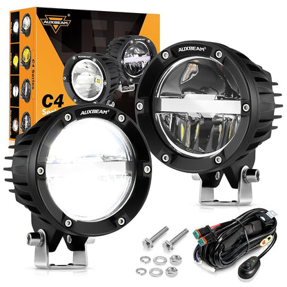 Auxbeam® C4 Redondas 4” con DRL