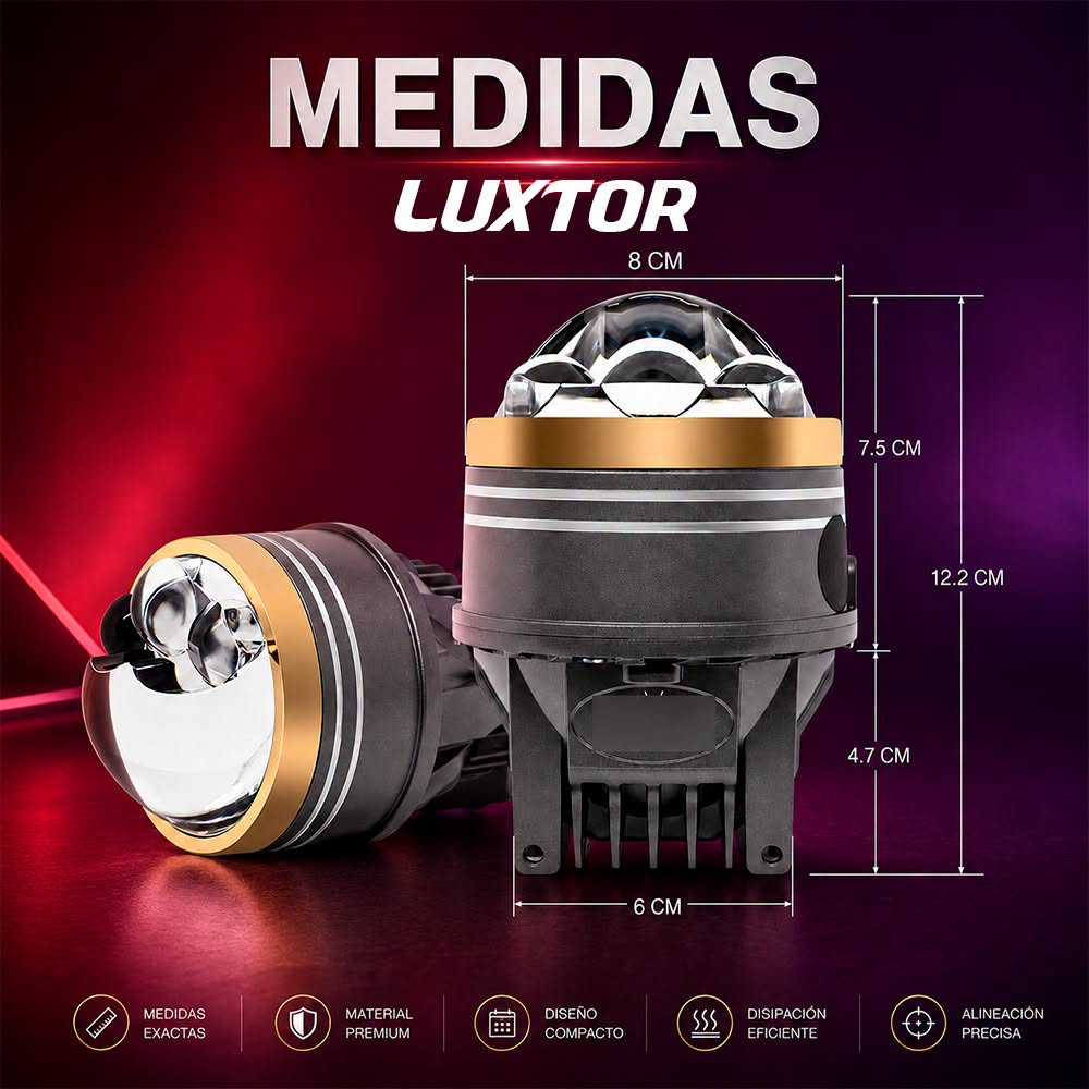 Neblineras PROYECTOR LED Luxtor TRI-COLOR” – triple punto láser