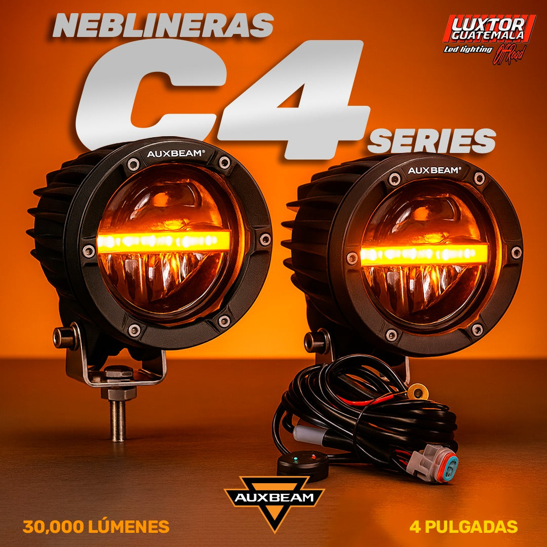 Auxbeam® C4 Redondas 4” con DRL