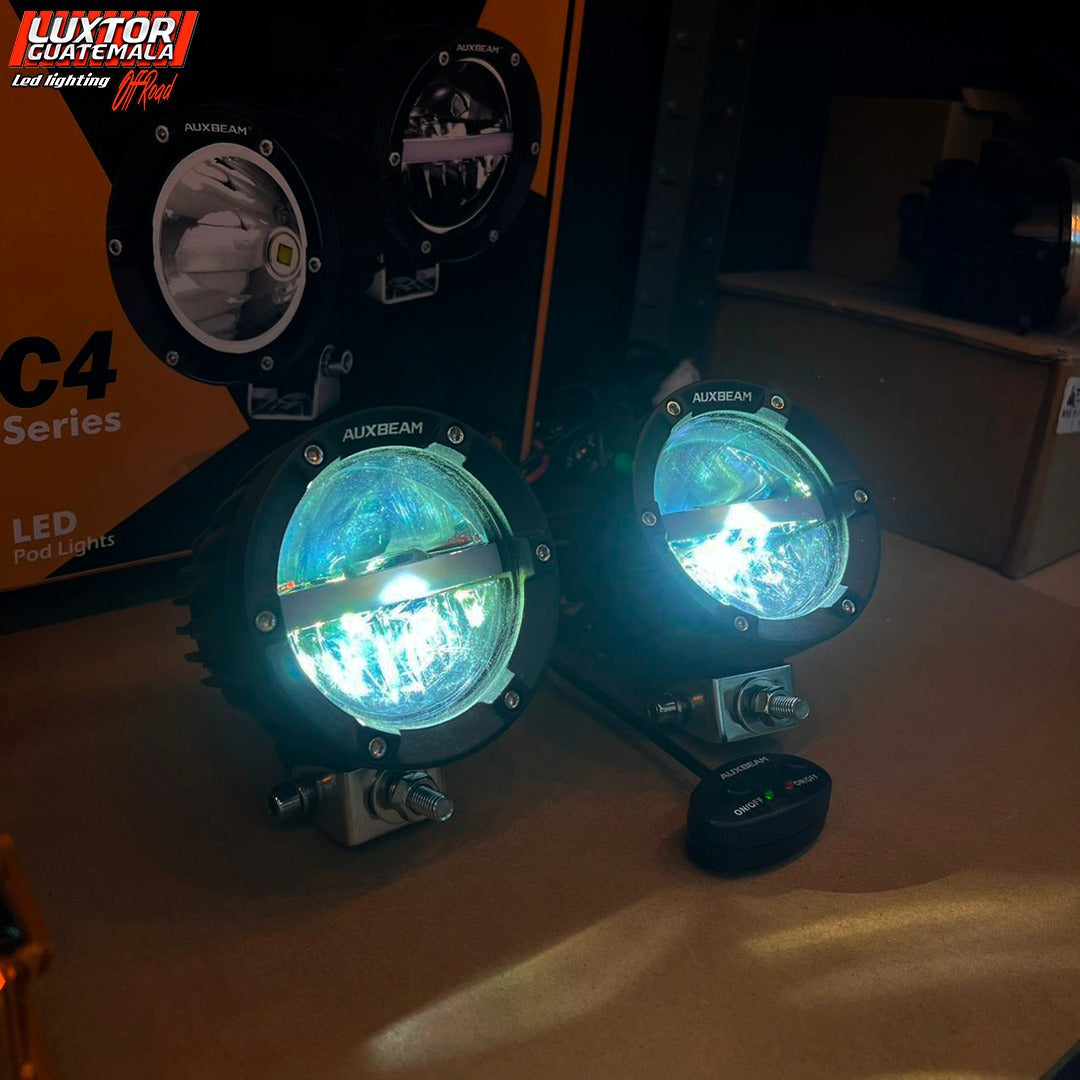 Auxbeam® C4 Redondas 4” con DRL