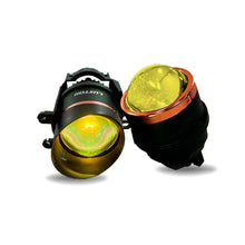 Neblineras 3 Pulgadas - con Bisel Dorado Color Amarillo
