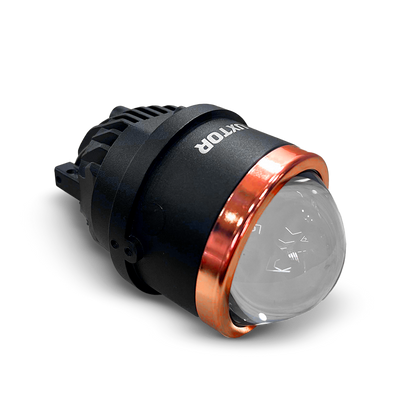 Neblineras Proyector con Bisel Dorado de 3 Pulgadas Tricolor